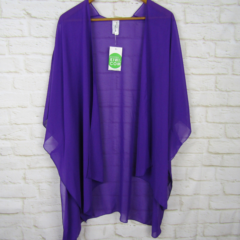 Modern Kiwi Purple Cardgian Boutique Made in USA
